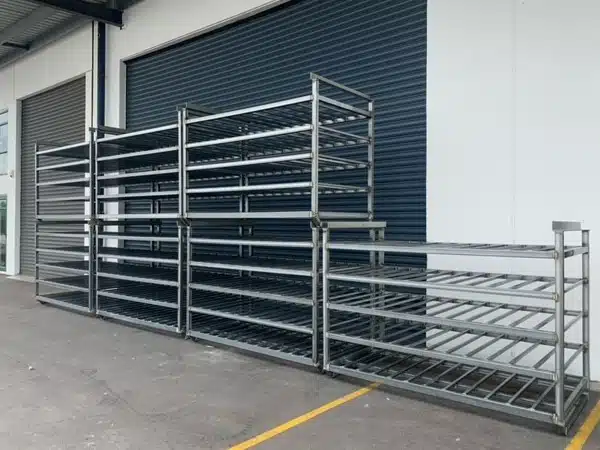 Custom cold storage blast racks