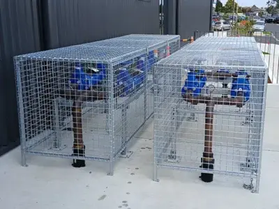 Backflow protection cages
